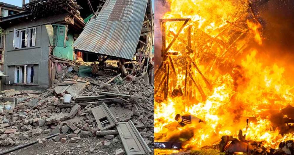 കശ്മീരി ഭീകരരുടെ വീടുകൾ സ്ഫോടനത്തിൽ തകർത്തു