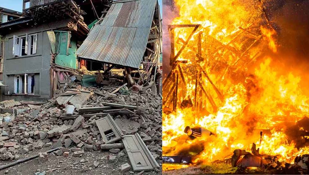 കശ്മീരി ഭീകരരുടെ വീടുകൾ സ്ഫോടനത്തിൽ തകർത്തു