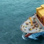 containers fell into the sea
