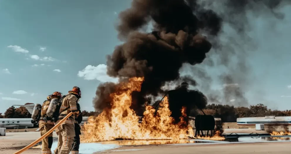Britain Southend Airport plane crash after takeoff sparks fire