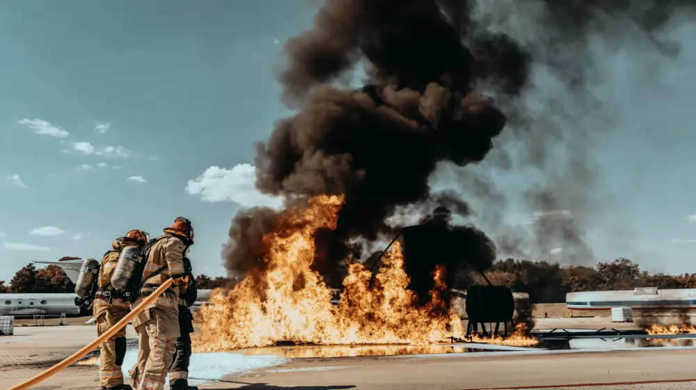 Britain Southend Airport plane crash after takeoff sparks fire
