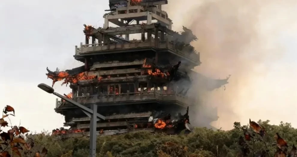 China Temple Fire Incident